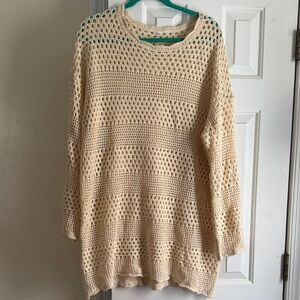 Women's Cream Knit Swim Cover Up